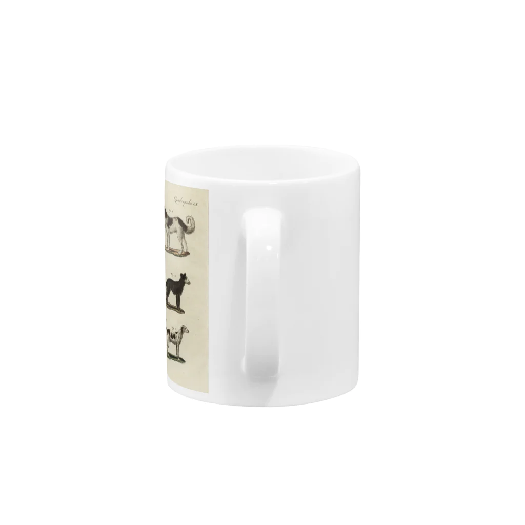 J. Jeffery Print Galleryの1802年ドイツの犬たち Mug :handle