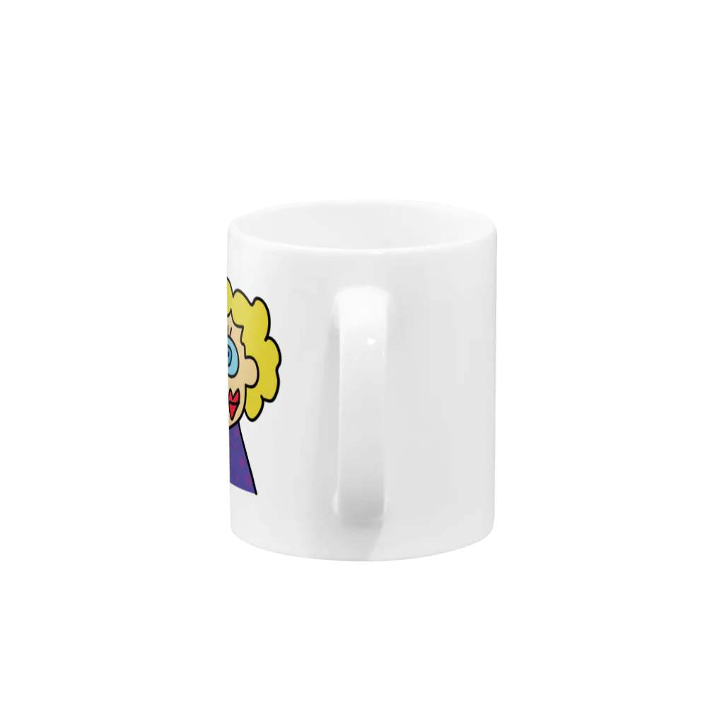 한 스물다섯의 그림일기のカラフルパーマちゃん Mug :handle