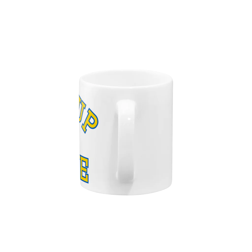 サトオのstandup4ukraine黄色カレッジロゴ風 Mug :handle