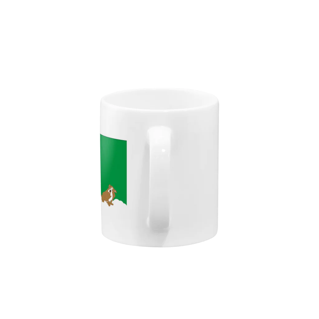 ジルトチッチのデザインボックスの野球と犬のわんわんナンバーワン Mug :handle