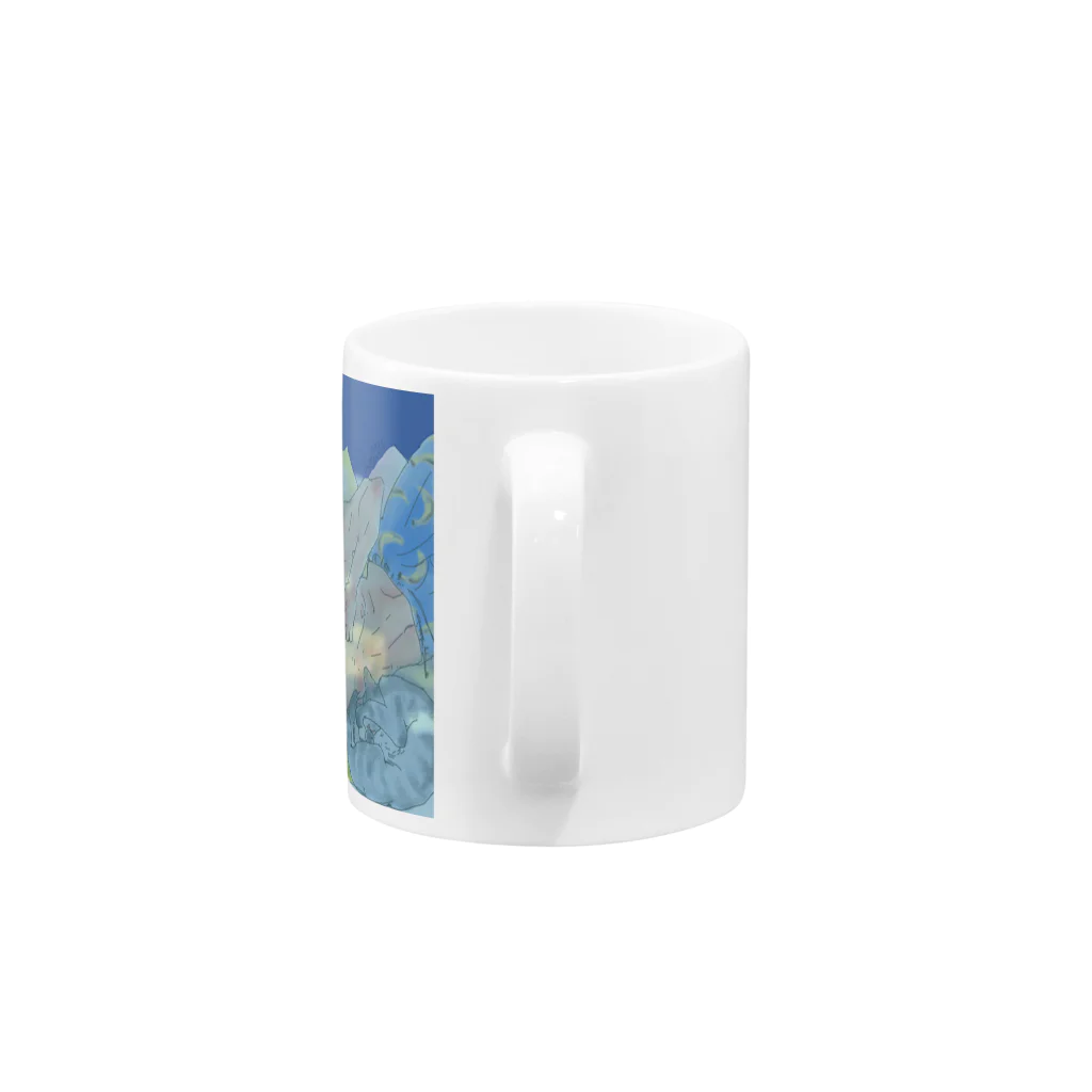 FlowerChildGarden　by che*loveの夜中にテレビを見る Mug :handle