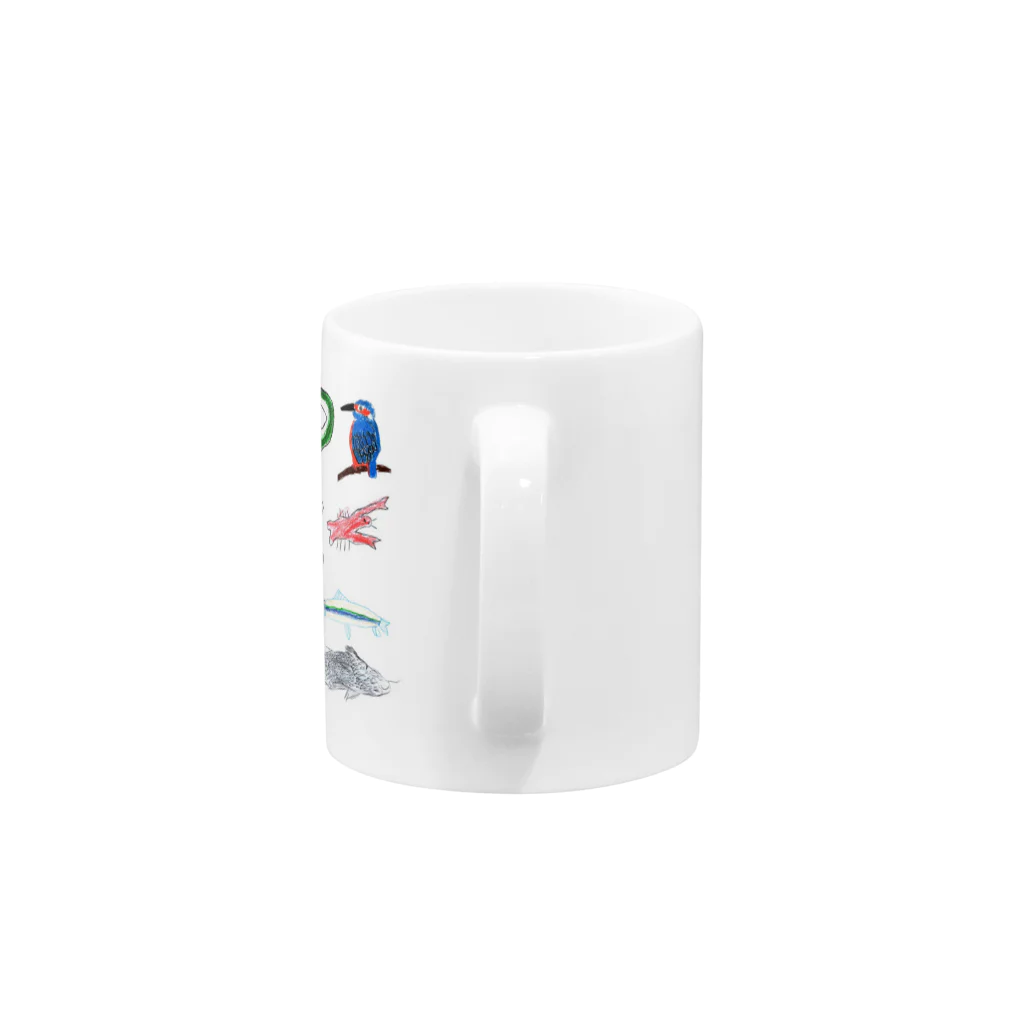 kasumigauraACのみんなで描いた霞ヶ浦の生き物 Mug :handle