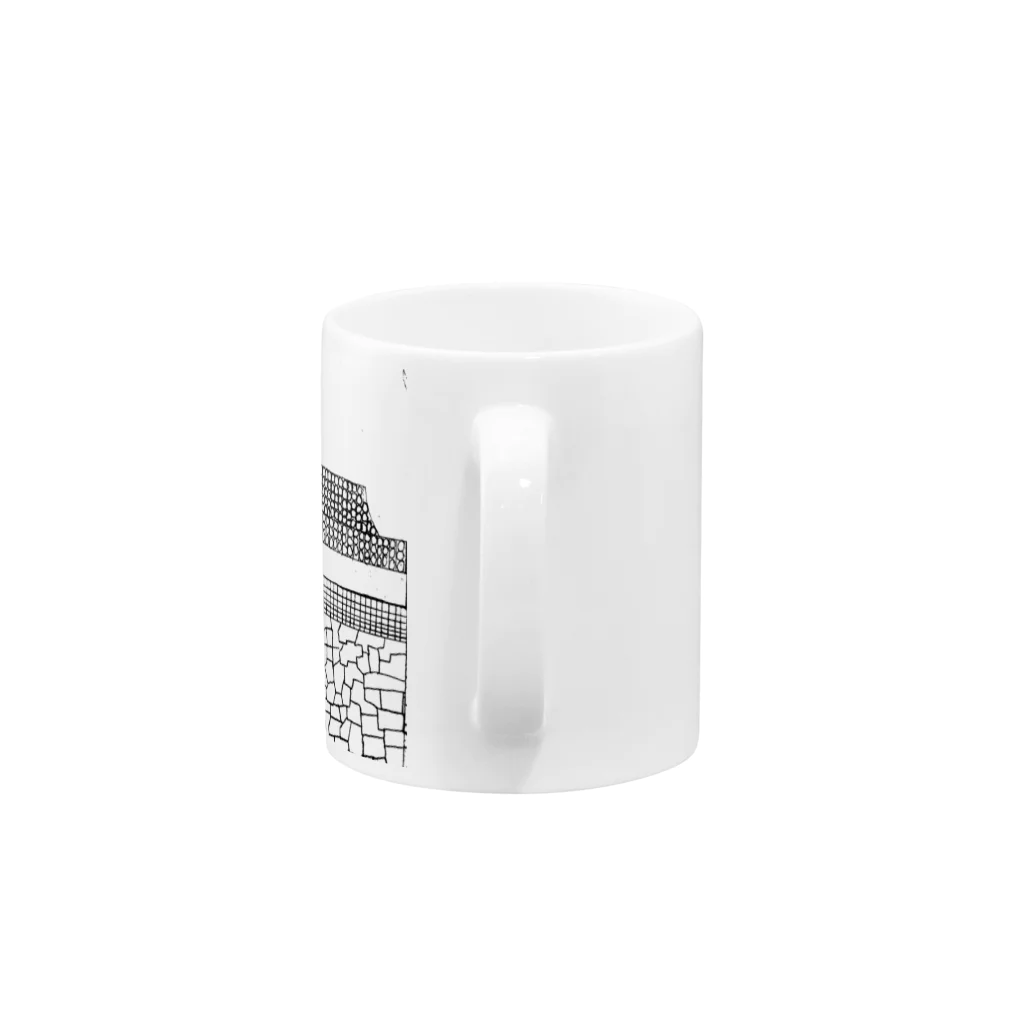 支援センター銀河カレッジの熊本城マグカップ Mug :handle