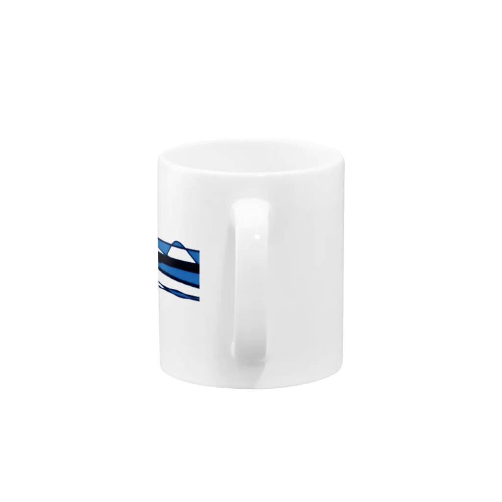 katsith tincropのパラレルウェーブブルーコンポジション Mug :handle