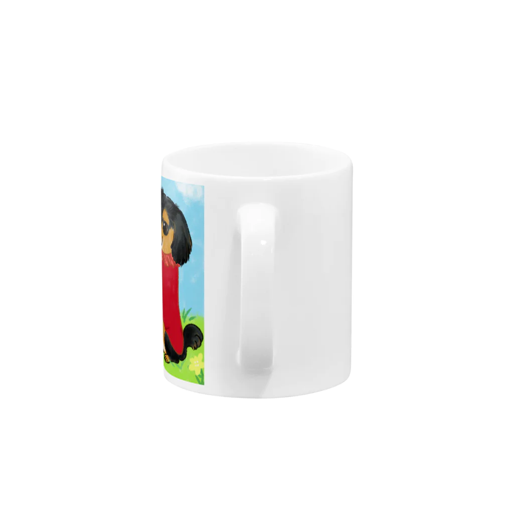 4696necoのラブリーわんこ Mug :handle