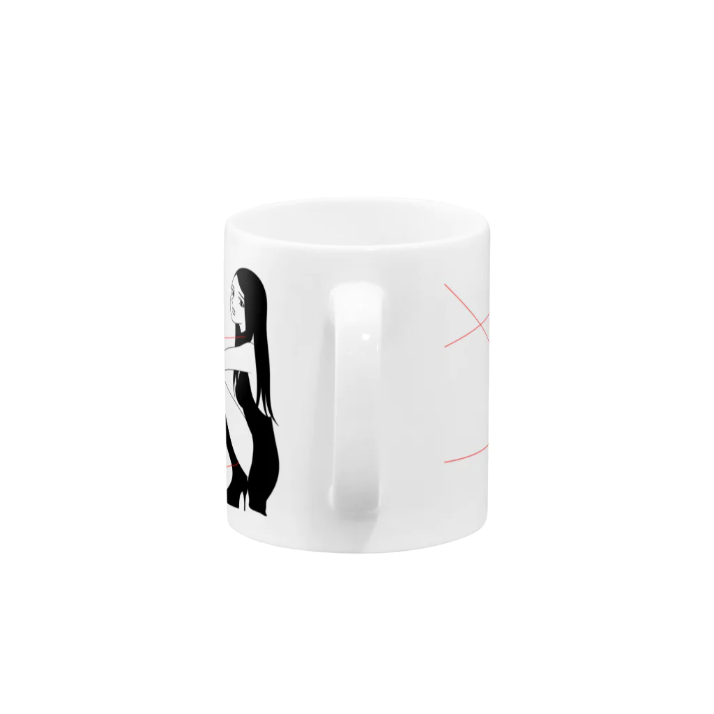 南口綾瀬 WEB STOREの I Love Books Mug :handle