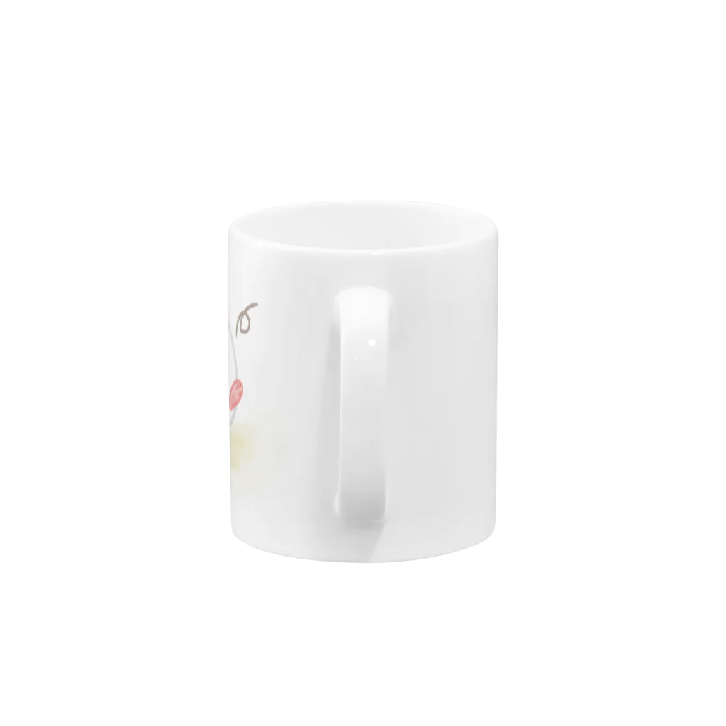 EDGEのスズリのずっこけハムスター　仰向け Mug :handle