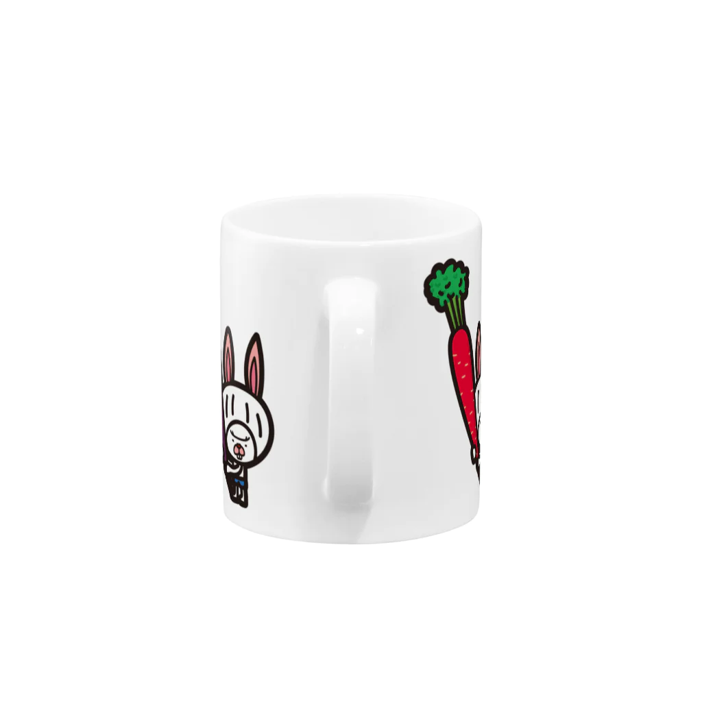 きくのらくがきのカラフルにんじん Mug :handle