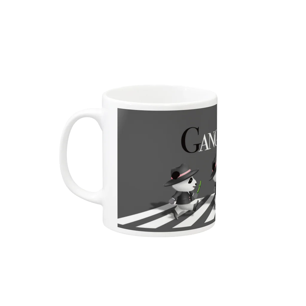 アニマル部活動の部屋のGang Panda Mug :left side of the handle