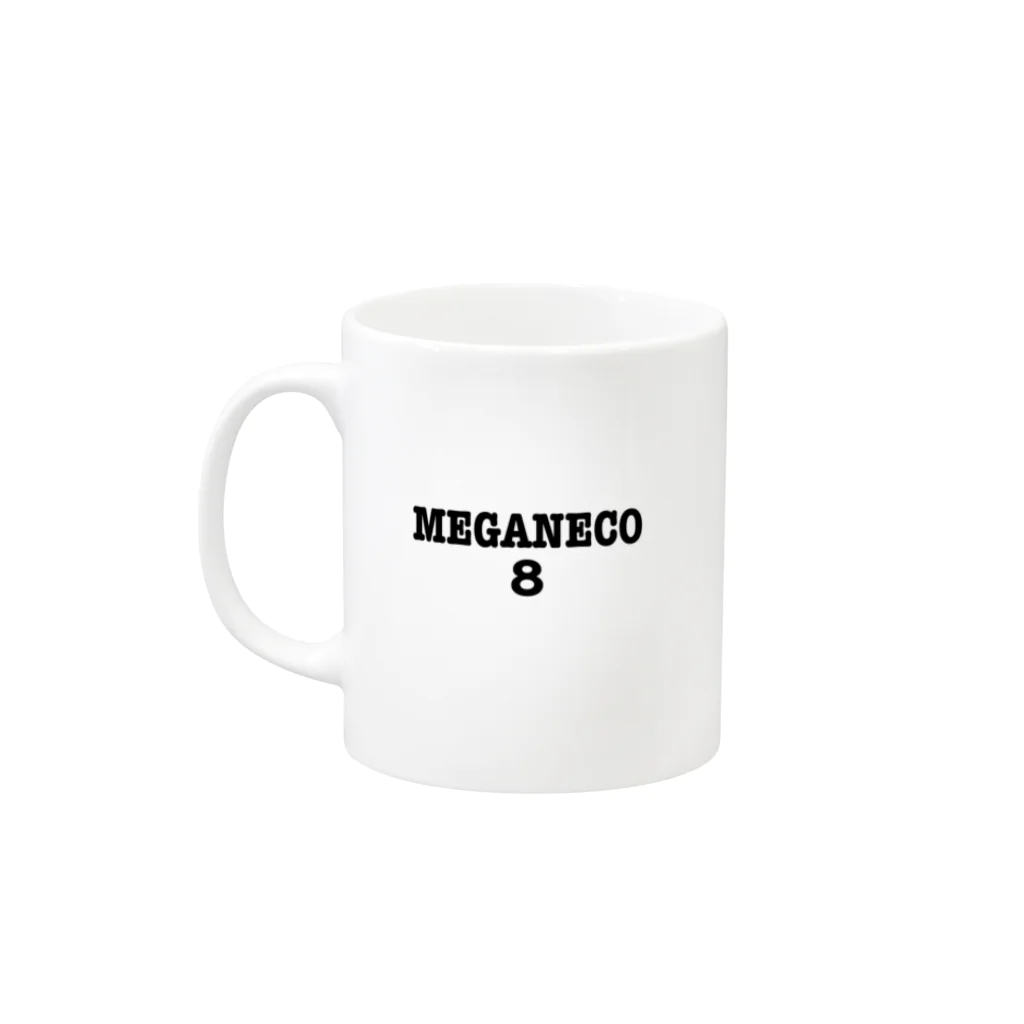 ぶたりん@イラストのMEGANECOメガネコ８ Mug :left side of the handle