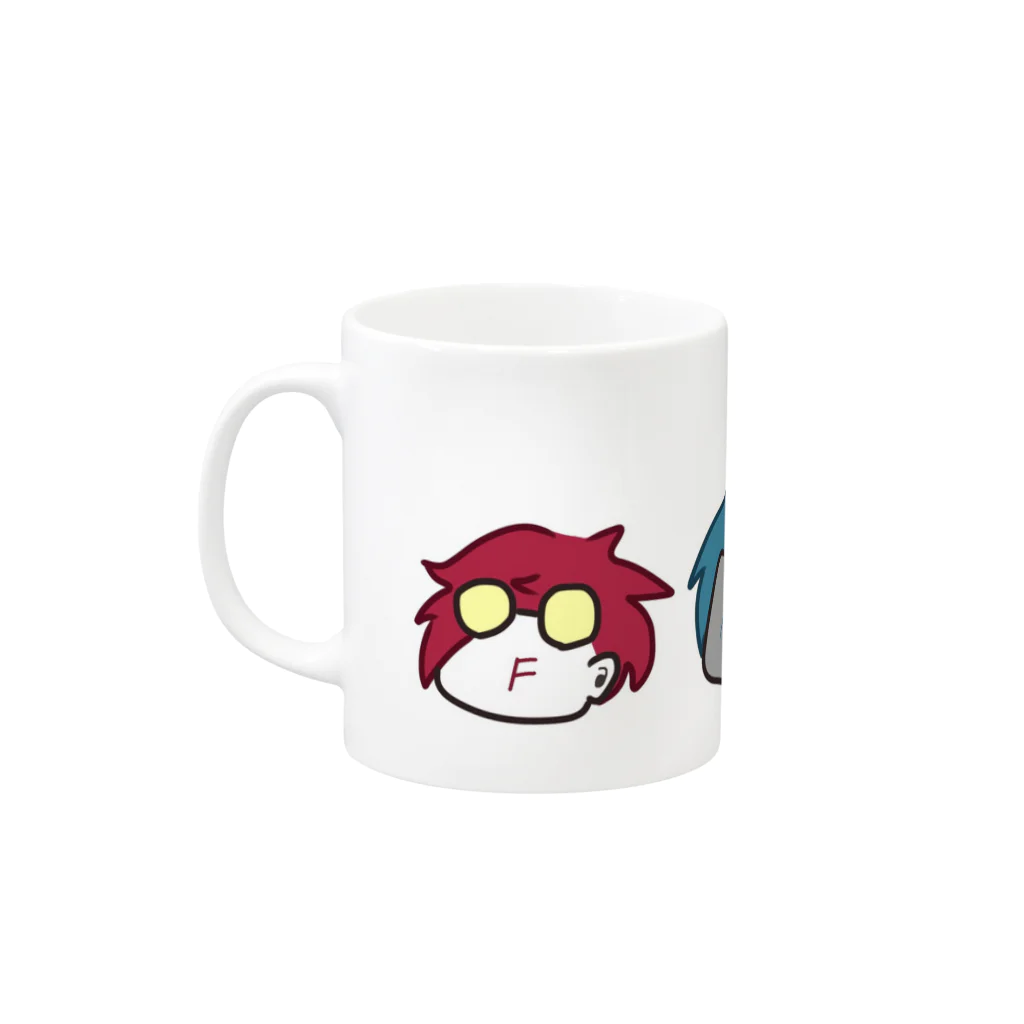 Aoiro／青色のFASカップ Mug :left side of the handle