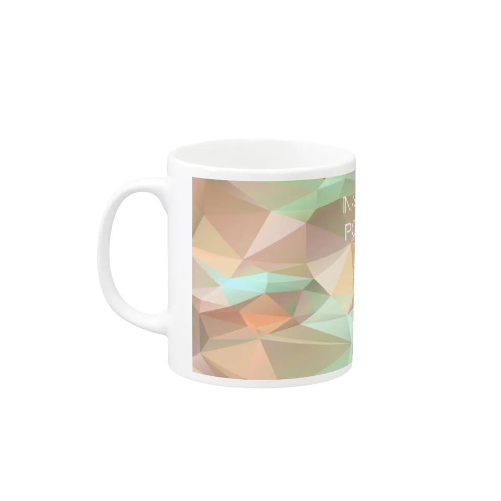 pecochinの自然のポリゴン Mug :left side of the handle