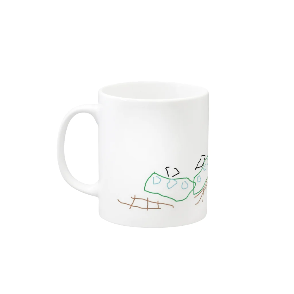 KorkBurningappleのらくがきアリ Mug :left side of the handle