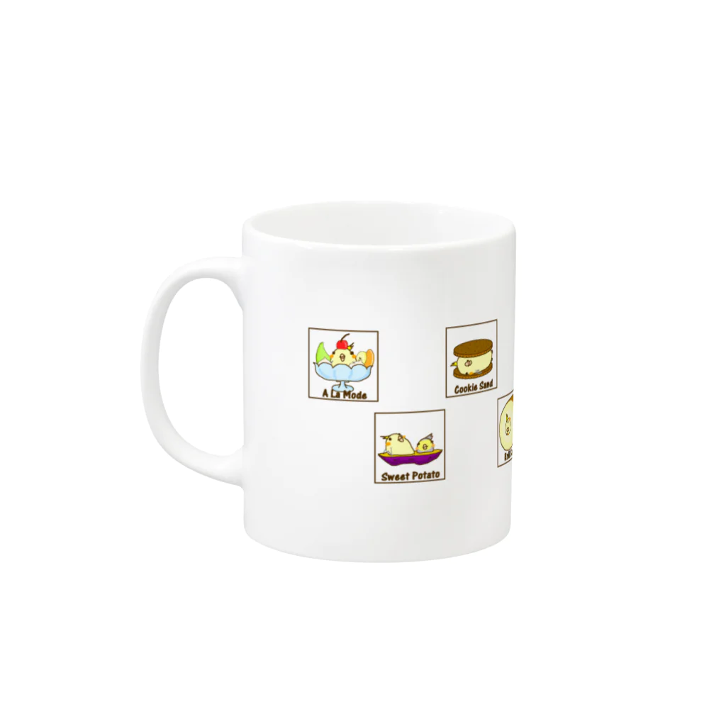 音ギョリ荘のLove オヤツ Mug :left side of the handle