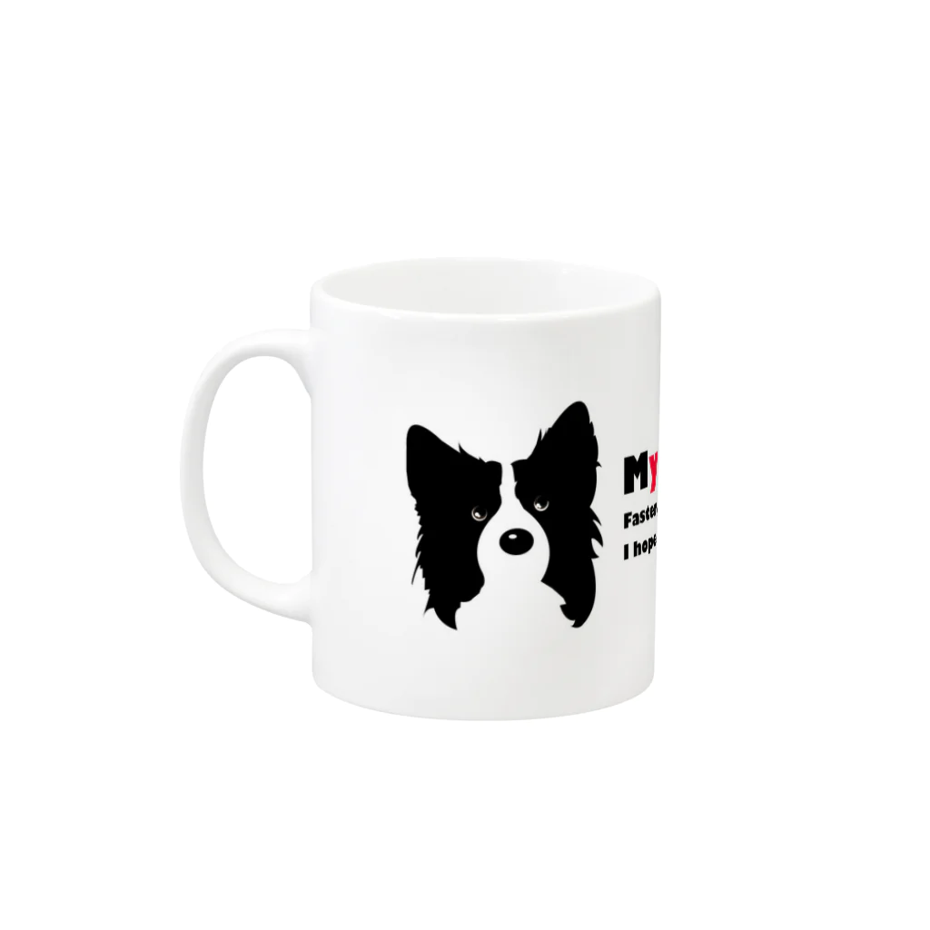 Bordercollie StreetのBorder Collie Type 6 マグカップの取っ手の左面