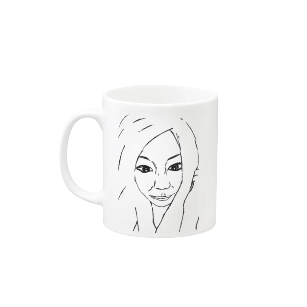 BOLTLESS_CORPc58i.のBEAUTIFUL LADY [ J ] !! Mug :left side of the handle