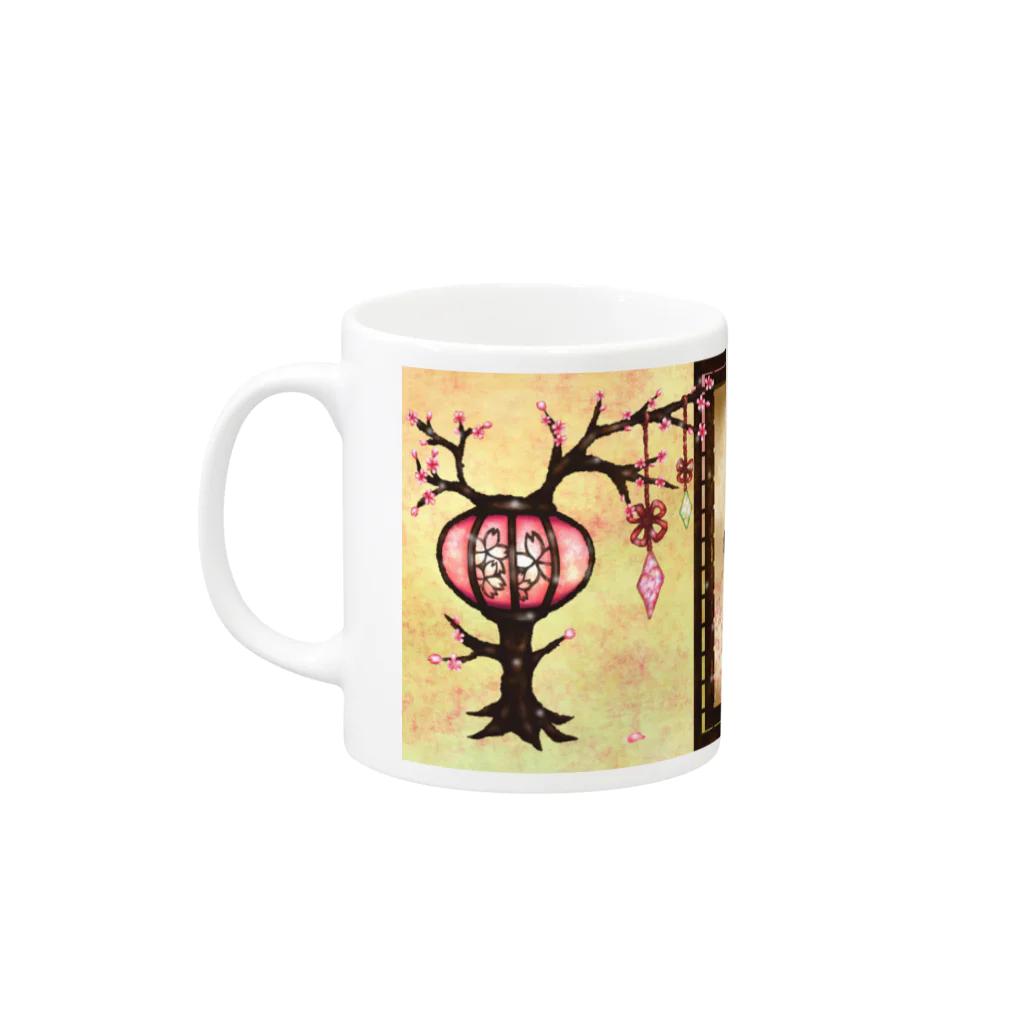 ❀花狐庵❀-HanaKoAn-の「舞庭」Series * 襖 Season's❀ Mug :left side of the handle