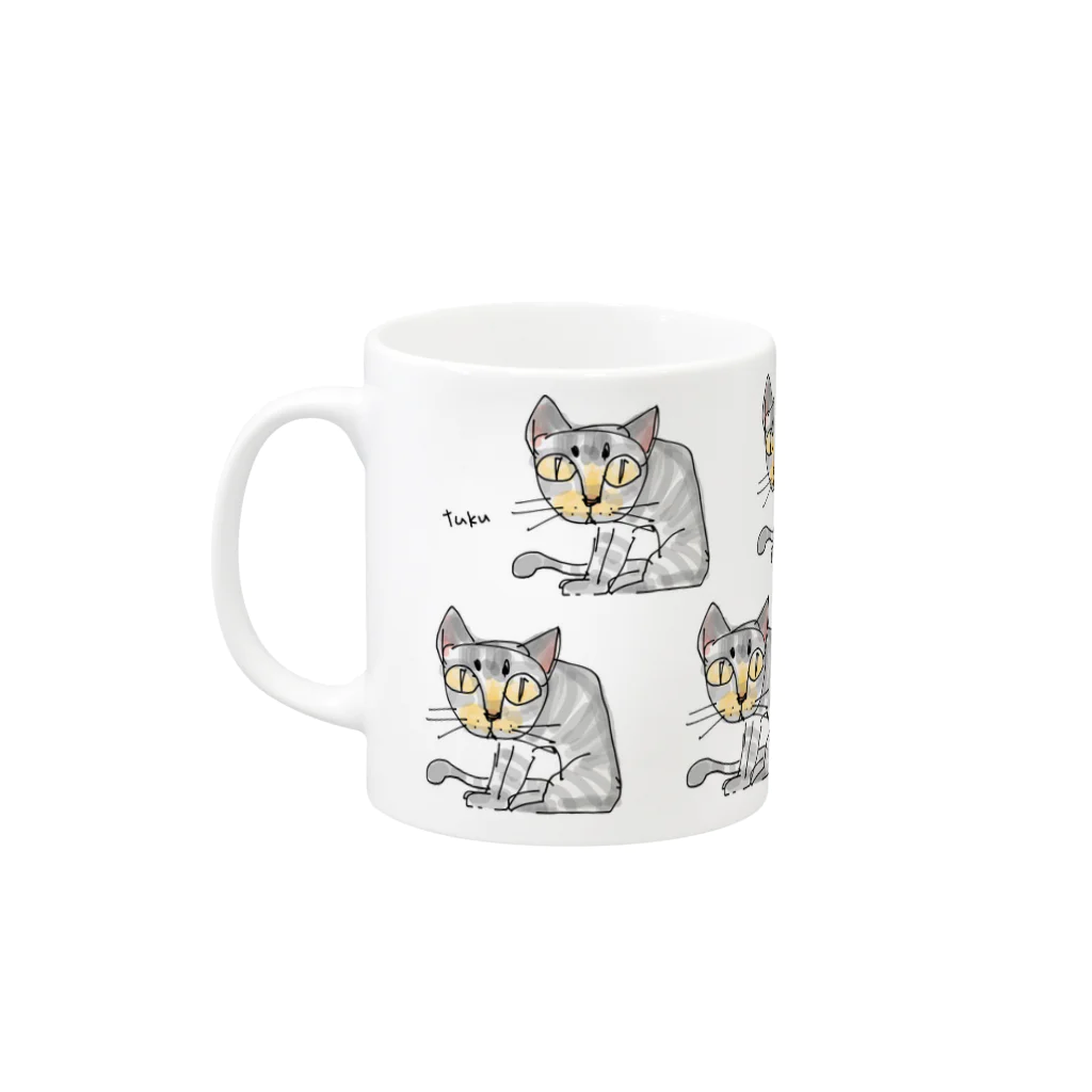 tamiの「tea timeゾ」 Mug :left side of the handle