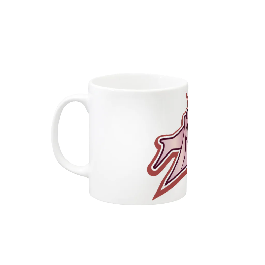 🤍一ノ瀬 彩 🐇⸒⸒ suzuri支店🤍の一ノ瀬彩_壁文字風/LOGO Mug :left side of the handle