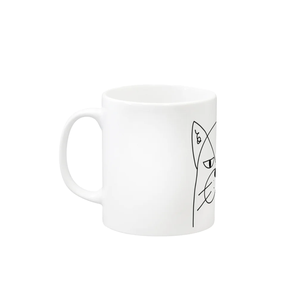 dara24の猫のダラ Mug :left side of the handle
