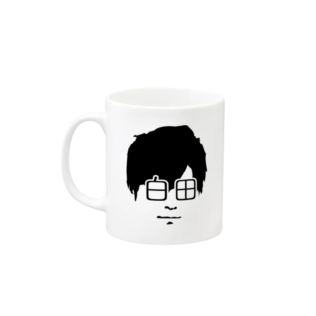 Yuto Hakutaのロゴ マグカップ Mug :left side of the handle