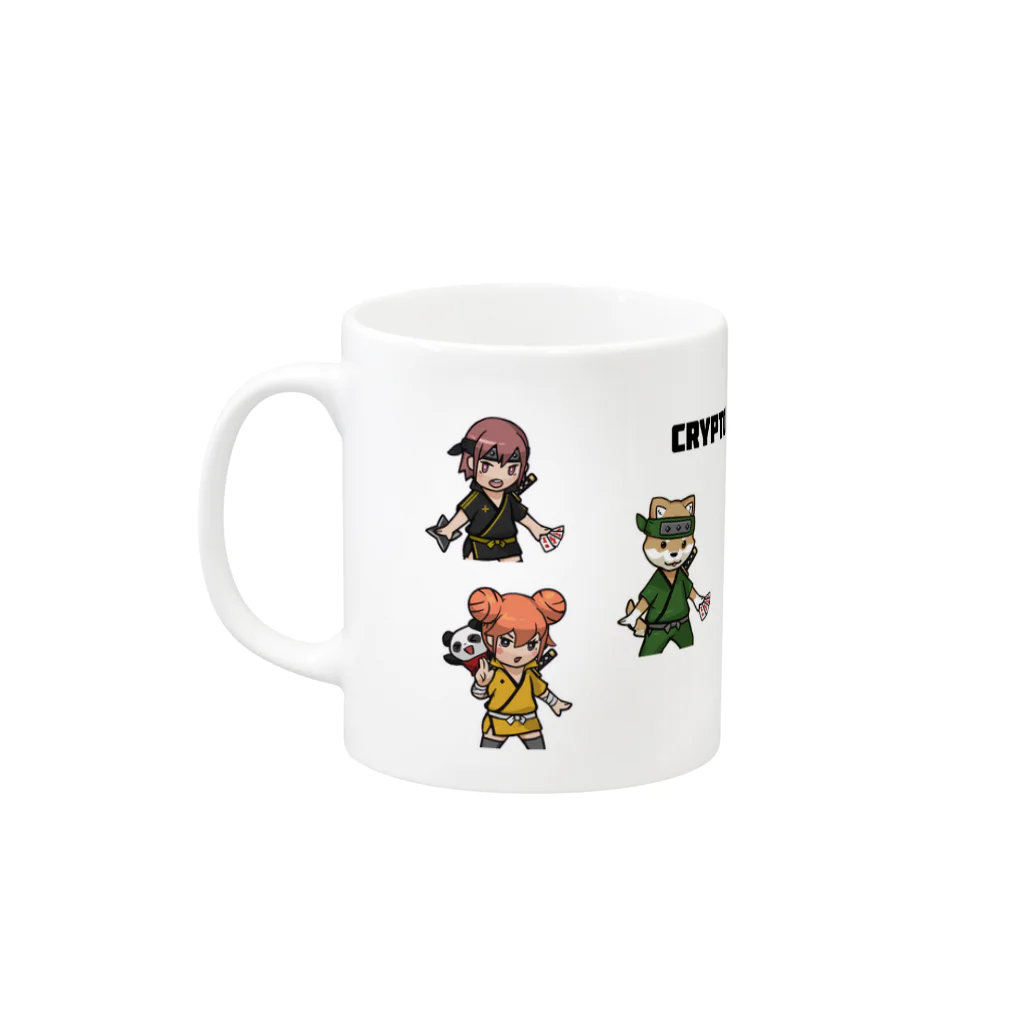 CHIKUSHOのCryptoNinja　マグカップ Mug :left side of the handle