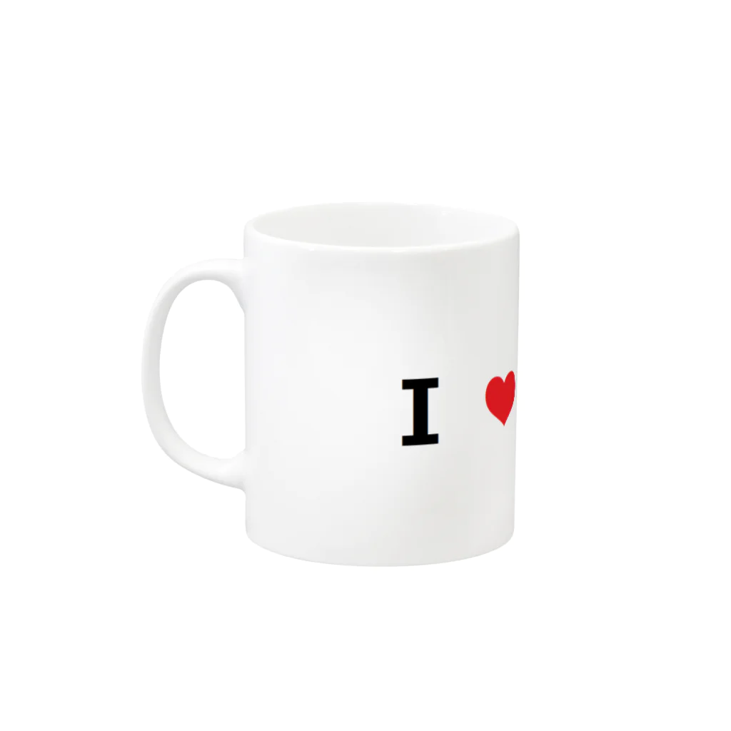 BBdesignのI Love NEM Mug :left side of the handle