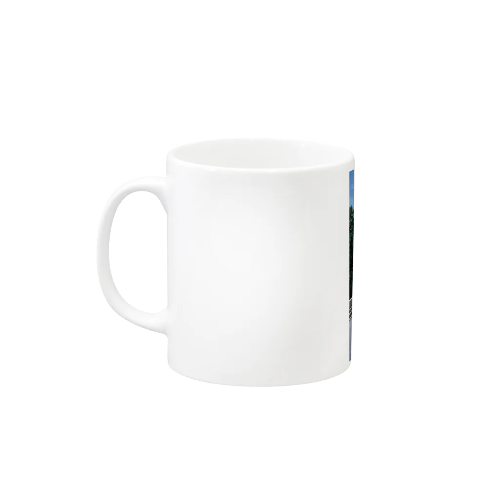 六文銭の上田城正面 Mug :left side of the handle