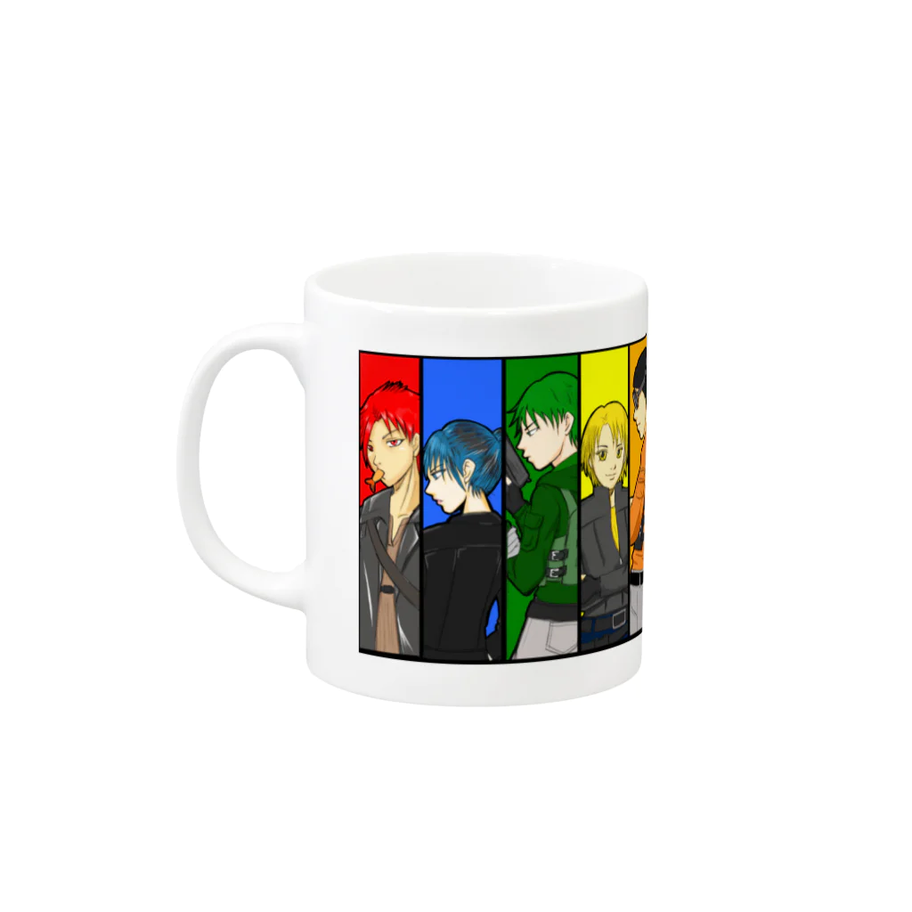 SHELBY-GT500のクラブシモンズーオリジナルイレブン Mug :left side of the handle