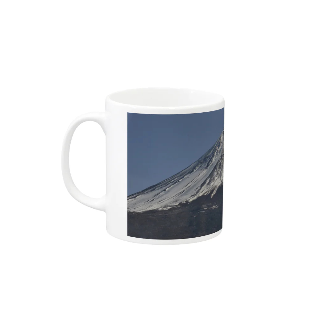 下田村の冠雪した富士山 Mug :left side of the handle