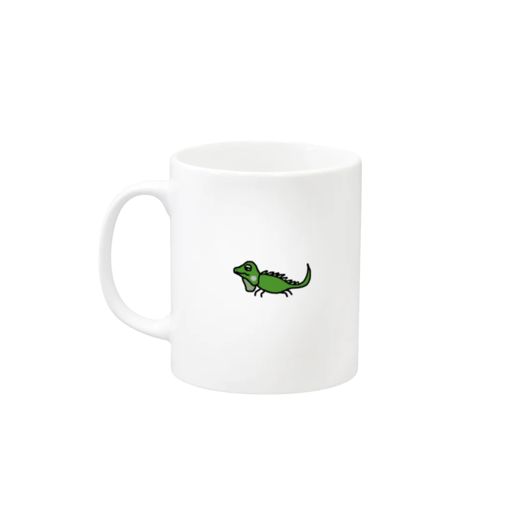まうのお店の世界の爬虫類「イグアナ」 マグカップの取っ手の左面