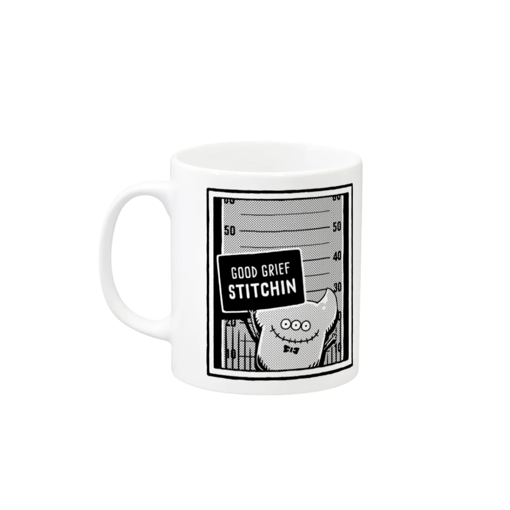 masilloのmugshot mug マグカップの取っ手の左面