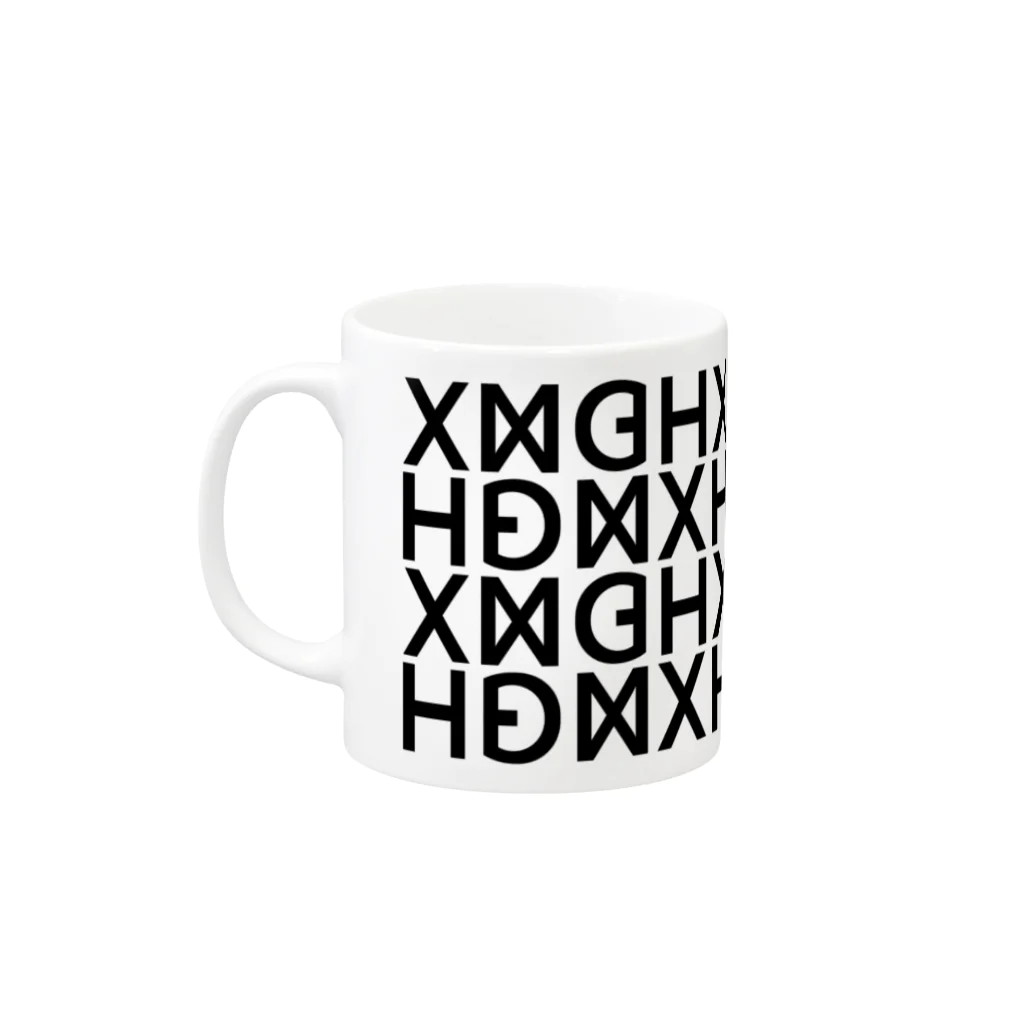 XENOGRAPHのLOGO MC 02 White Mug :left side of the handle