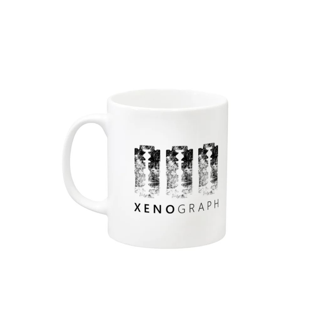 XENOGRAPHのSUICIDE.T MC 01 White マグカップの取っ手の左面