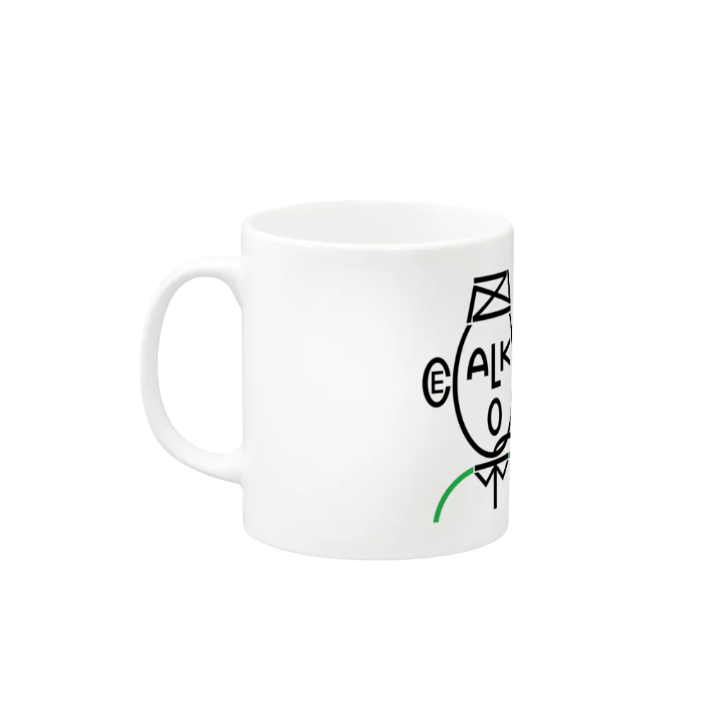 airabuwoのALPHABET . アルファベット Mug :left side of the handle