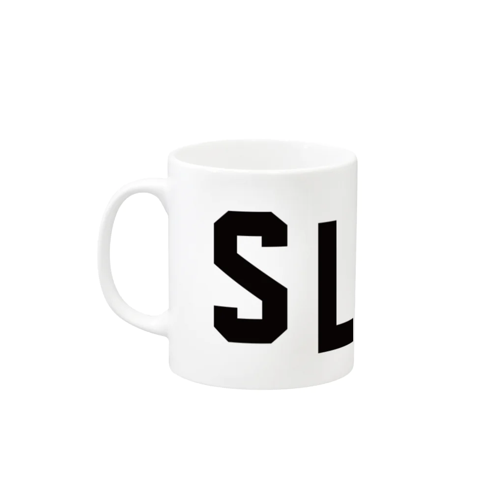 AliviostaのSLICK スリック ロゴ Mug :left side of the handle