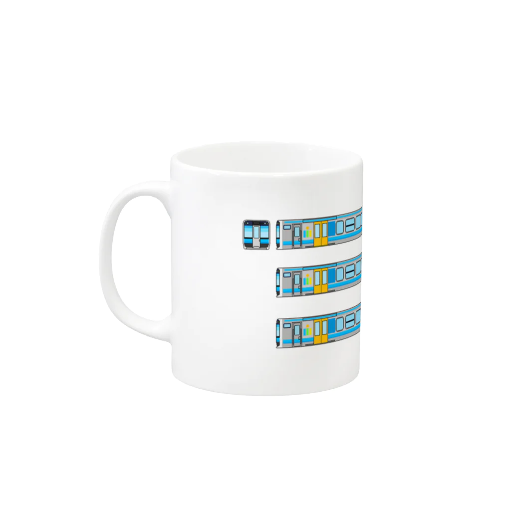 ロップイヤーの鉄道マニア、感涙 Mug :left side of the handle