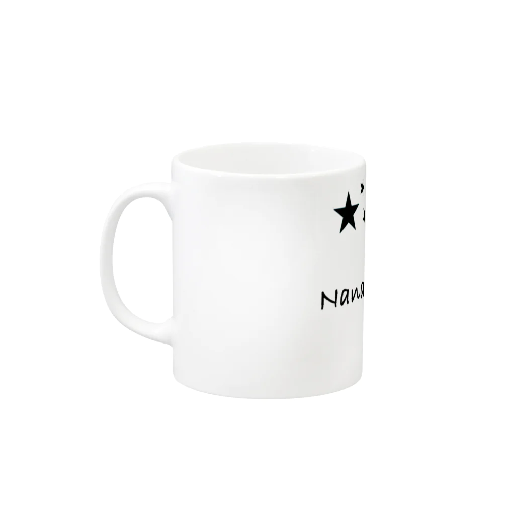 NANA♡７ & だいふくの七つ星－Black Mug :left side of the handle