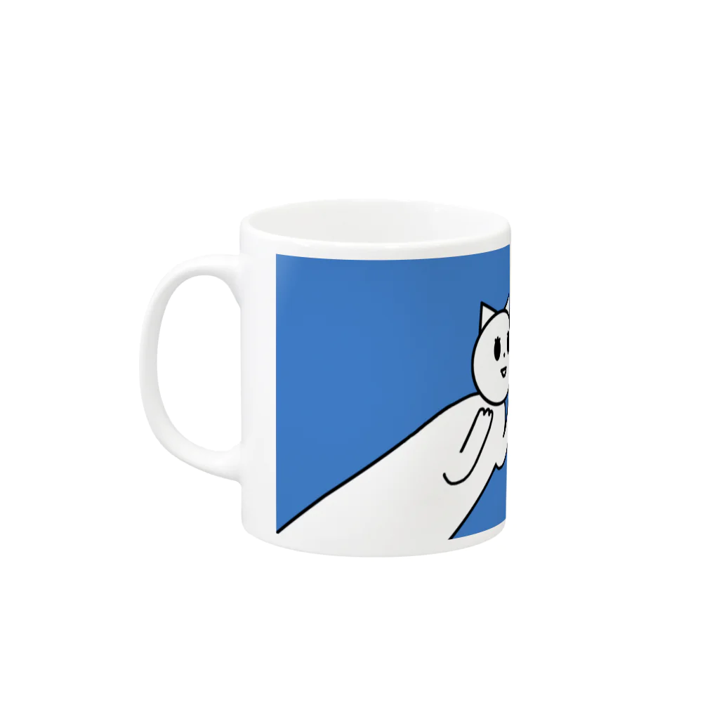 あげまんじうのかわいいネネココ｛あお｝ Mug :left side of the handle