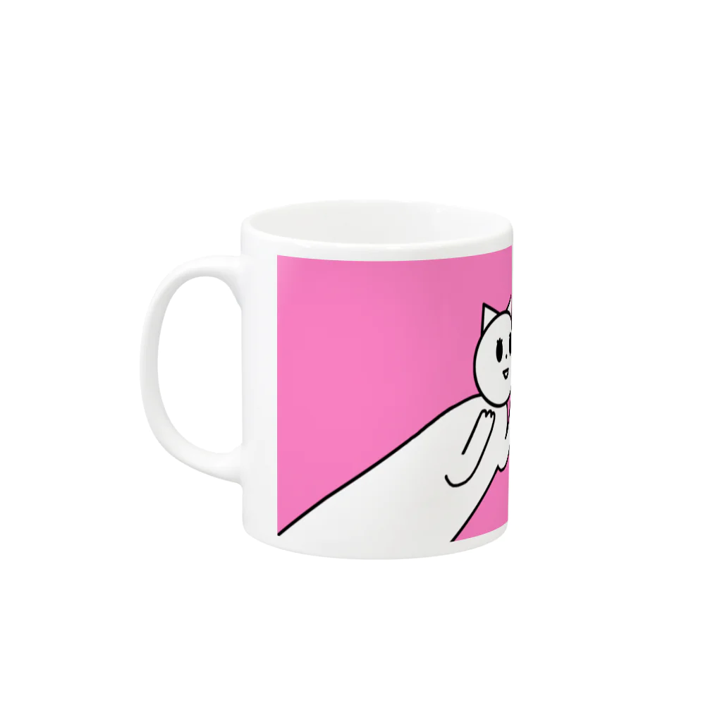 あげまんじうのかわいいネネココ｛ぴんく｝ Mug :left side of the handle