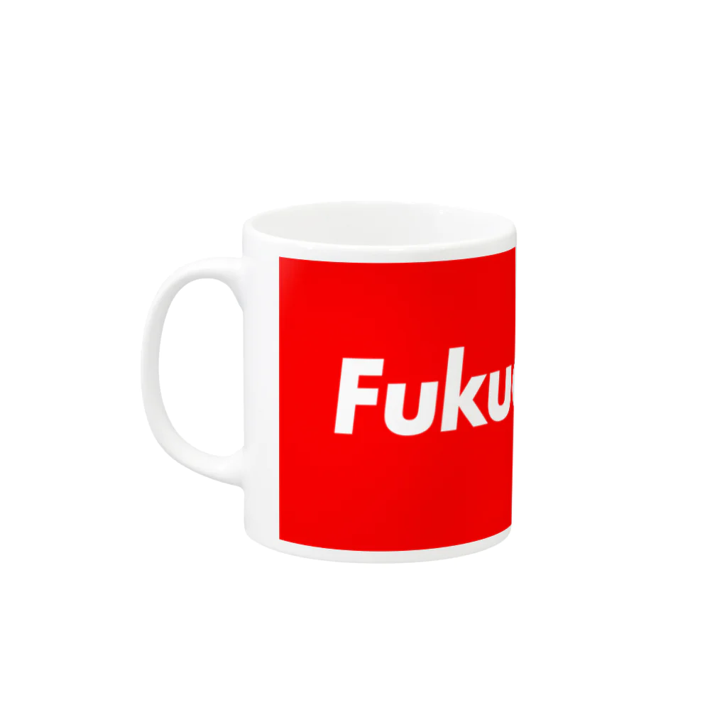 福岡Tシャツ通販サイトの福岡シティマグカップ（ホワイト） Mug :left side of the handle