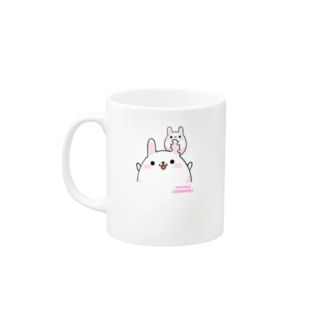 pocomaruのうさまる Mug :left side of the handle