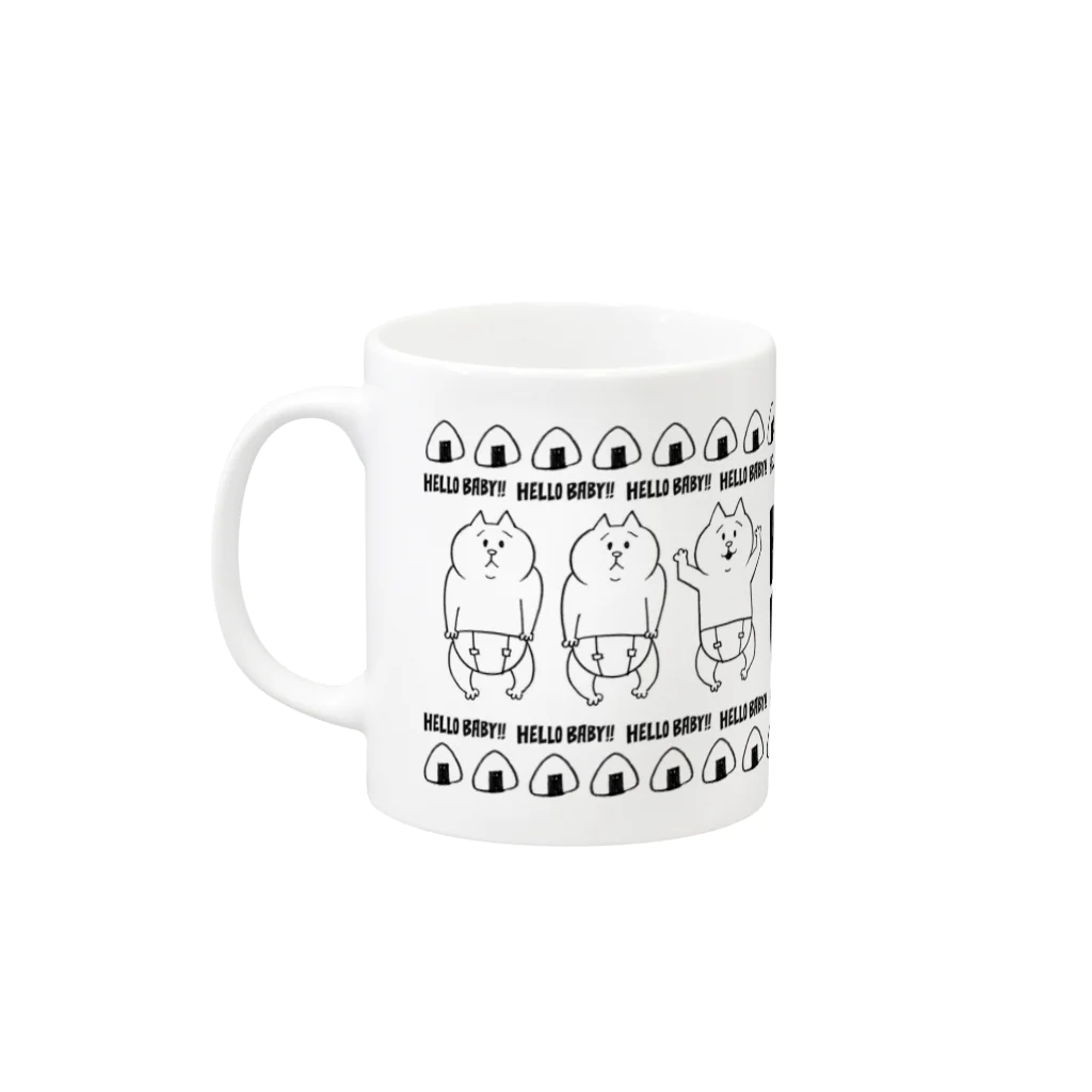 PUKUTYのちびねこベイビー Mug :left side of the handle