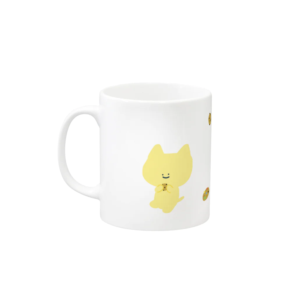 かふぃおれの店のぽいねこまぐ Mug :left side of the handle