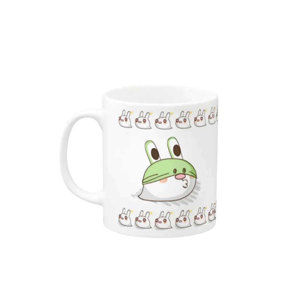 イラスト MONYAAT のそれじゃB級、死神くん。うさ魂デザイン Mug :left side of the handle