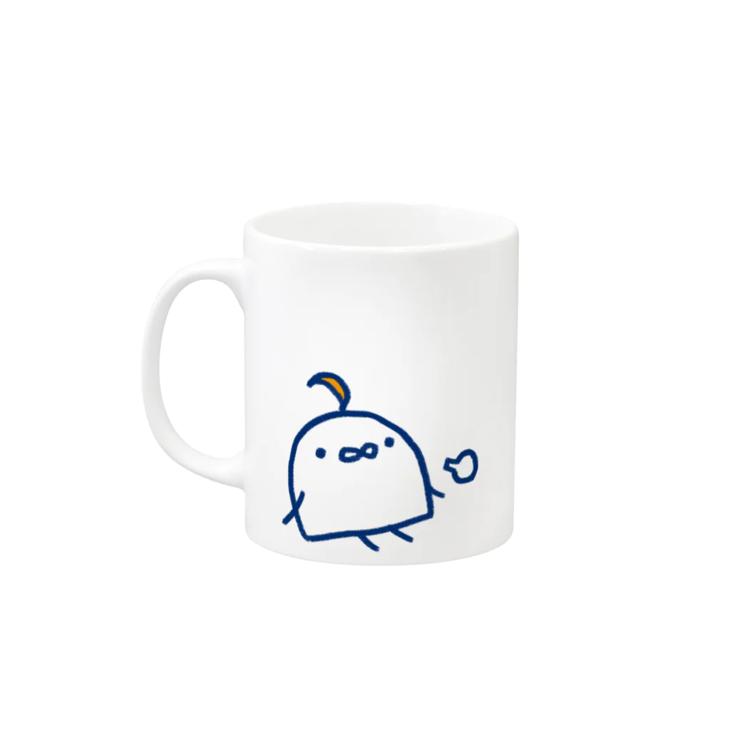 ひげこたつ@LINEスタンプ販売中のアホ毛さん まったり Mug :left side of the handle