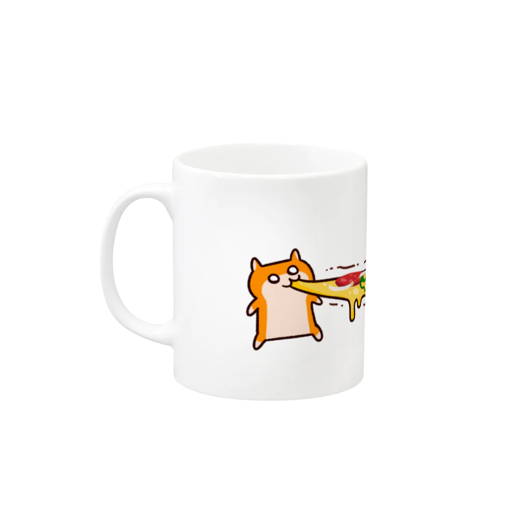 NORICOPOのピザビヨーンクソハム Mug :left side of the handle