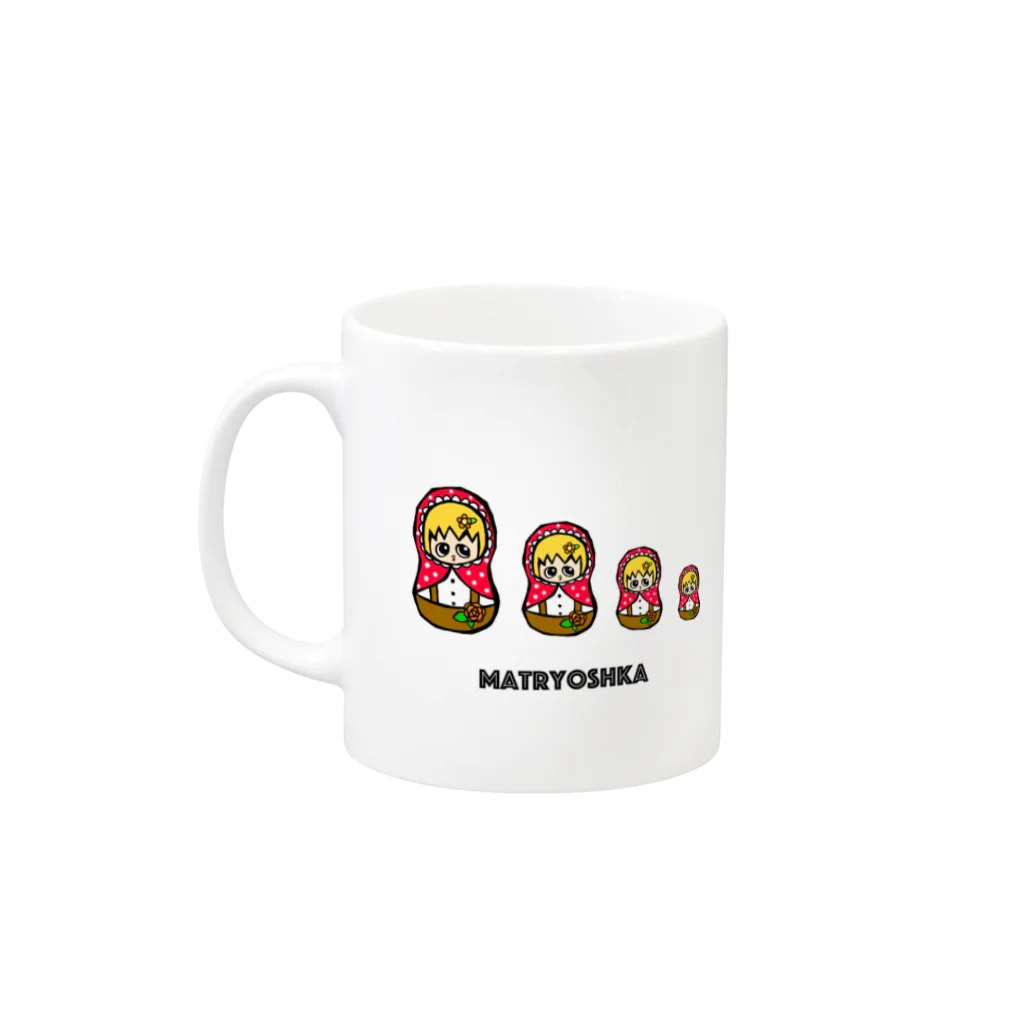 Marrowのマトリョーシカ　Marrow Mug :left side of the handle