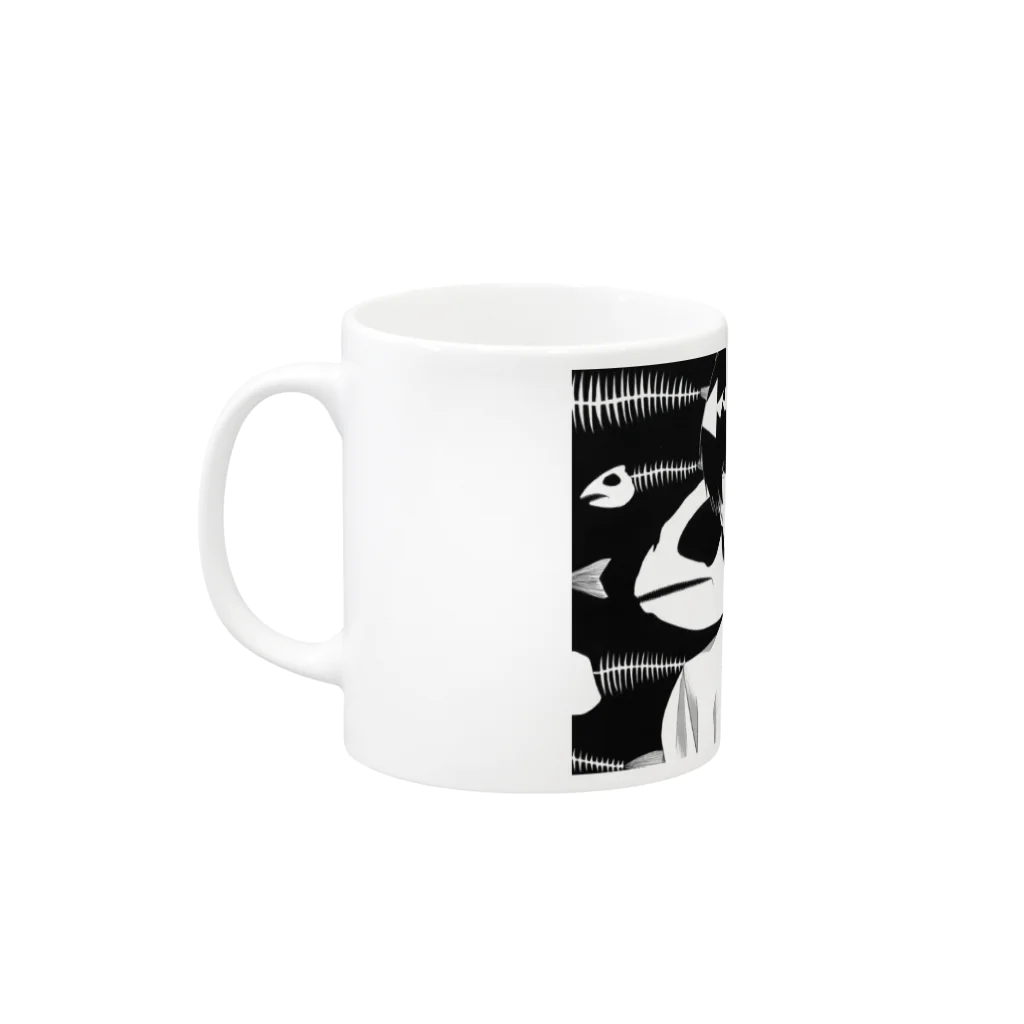 夜店の晩餐 Mug :left side of the handle