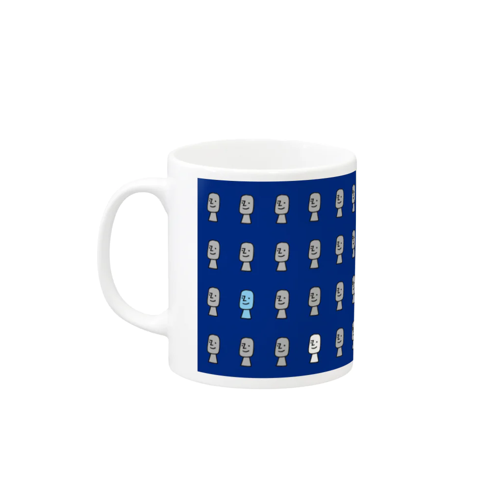 コンロランのイースター島のモアイ(56人) Mug :left side of the handle